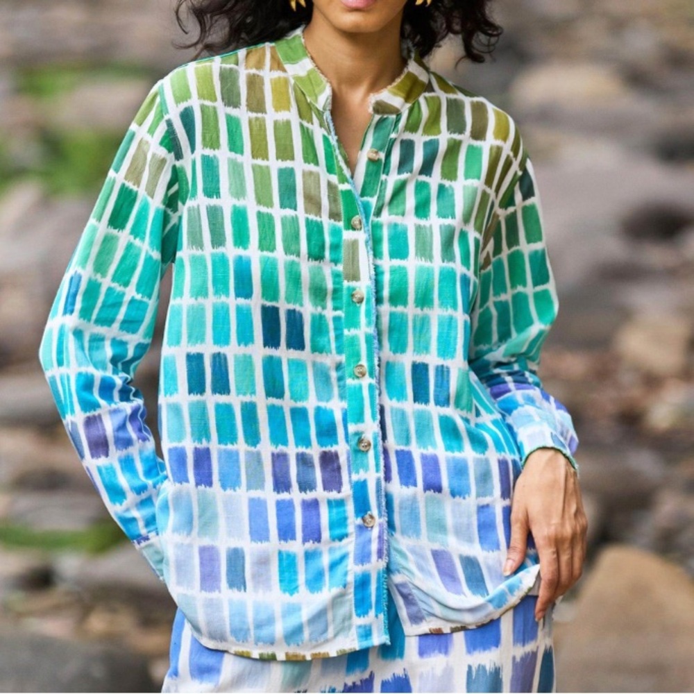 Stylish Multicolor Women's Button Down